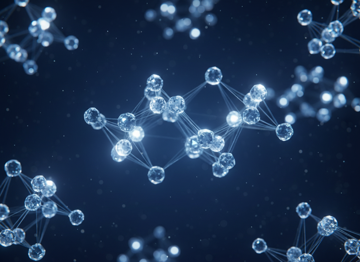 Molecular network structure representing chemical space